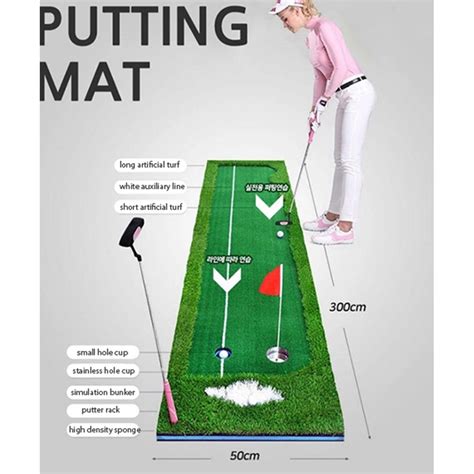 Golf Putting Practice Mat 3m Putting Practice Mat Carpet Artificial Grass Indoor Mat Practice ...