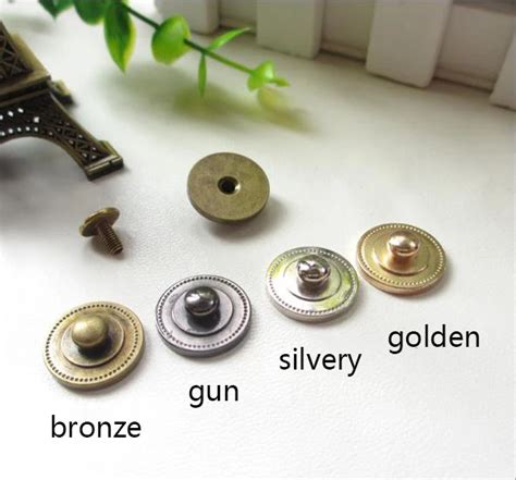 Brass Snap Press Button Garment Rivet Studs With Screws For Bag Hat