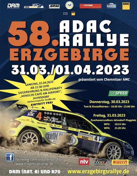 ADAC Rallye Erzgebirge MOTORSPORTWOCHENENDE Im Heimatort Gemeinde