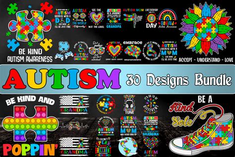 Autism Bundle Svg 30 Designs Graphic By Litewort · Creative Fabrica