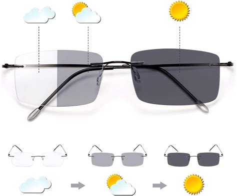 Photochromic Progressive Multifocus Transition Reading Glasses Uv400 Protection Sunglasses Sun