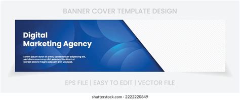 Horizontal Abstract Banner Digital Marketing Agency Stock Vector ...