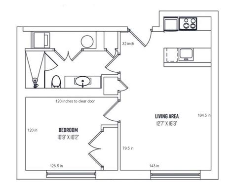 Living Room Floor Plan With Measurements