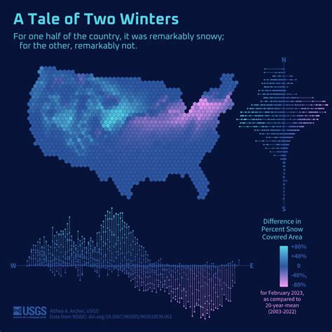 Snow Map Shows Changes in Winter Snowfall in 2022-2023