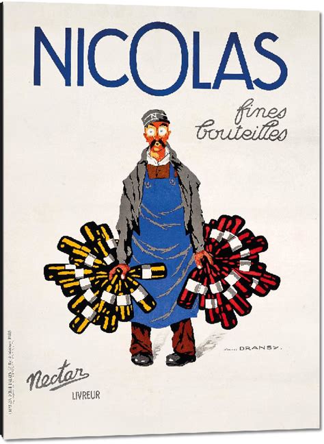 Impression Sur Aluminium Reproduction Poster Vintage Nicolas Nectar