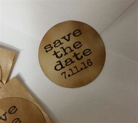 Save The Date Sticker 1 Sticker Personalized Wedding Etsy