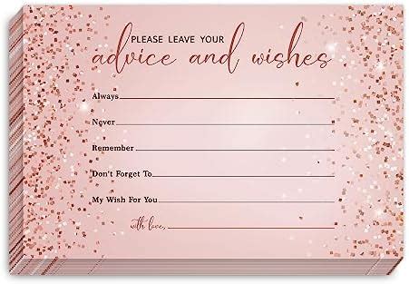 Amazon Wwongxianb Set Of Rose Gold Glitter Advice And Wishes