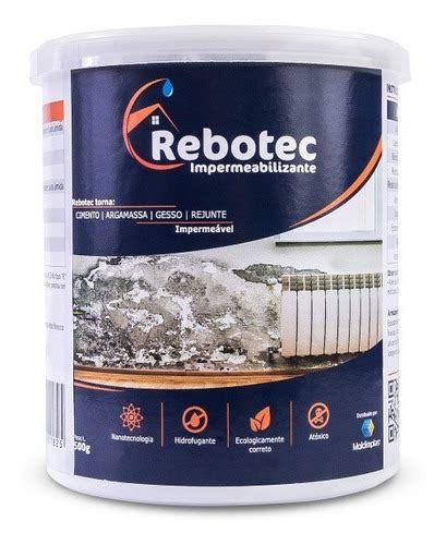 Impermeabilizante Rebotec 1kg P Laje Reboco Piso Ceramica Frete grátis