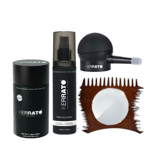 Kerrato Hair Fibres Gm Jet Black Kerrato Fibrehold Spray Ml