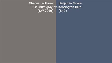 Sherwin Williams Gauntlet Gray SW 7019 Vs Benjamin Moore Kensington