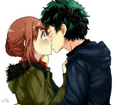 Imagenes Izuku X Uraraka 💚🌸 Heroes Héros Fond Decran Dessin