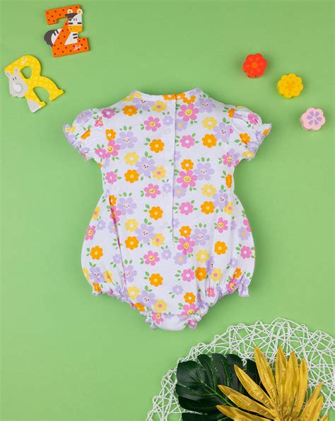 Pelele De Jersey Flowers Para Bebé Niña Prénatal Store Online