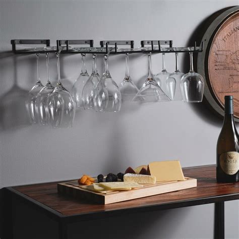 Rebrilliant Wellman Chiraz Hanging Wine Glass Rack And Reviews Wayfair