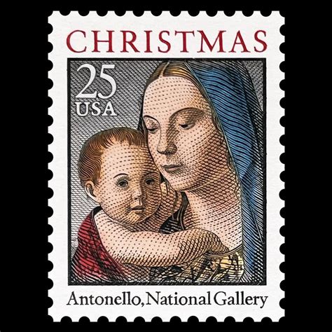 Us Postage Stamp 1990 Madonna And Child Traditional Christmas Scott