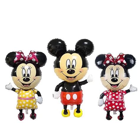 110*64cm Bowknot Mickey Minnie Mouse foil Balloons Classic kids Toys ...