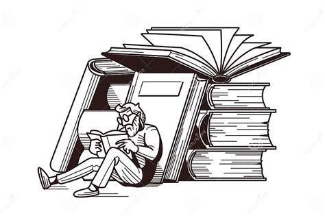 Man Reading Books Stock Vector Illustration Of Design 177417725