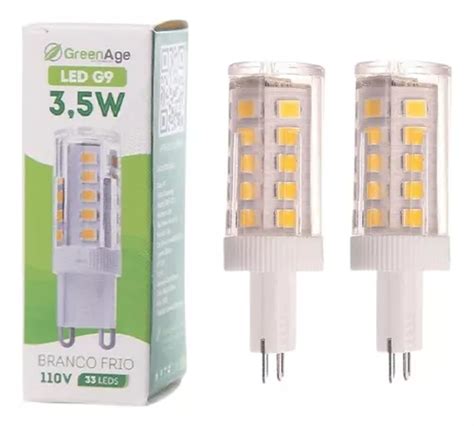 Lámpara LED G9 Bipino de 3 5 W color blanco frío 110 V kit 2