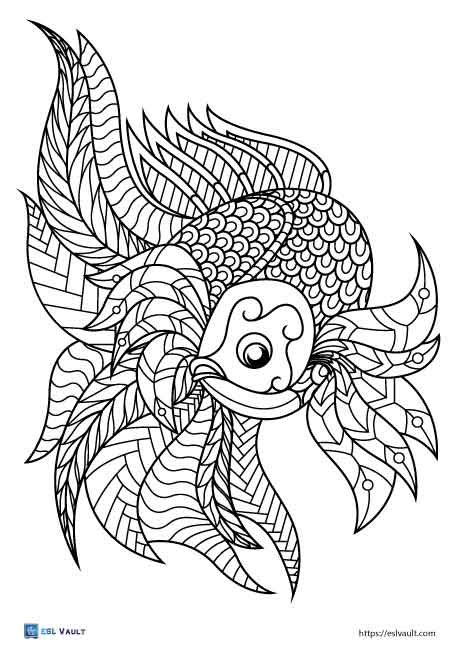 14 Free Betta Fish Coloring Page Printables Esl Vault