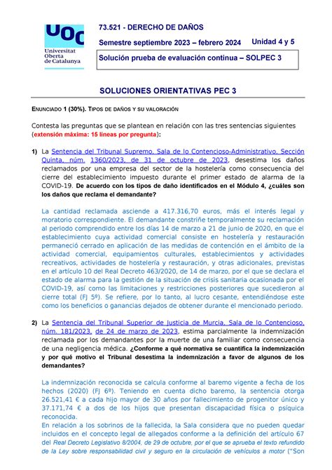 Solpec Soluci N Prueba De Evaluaci N Continua Solpec