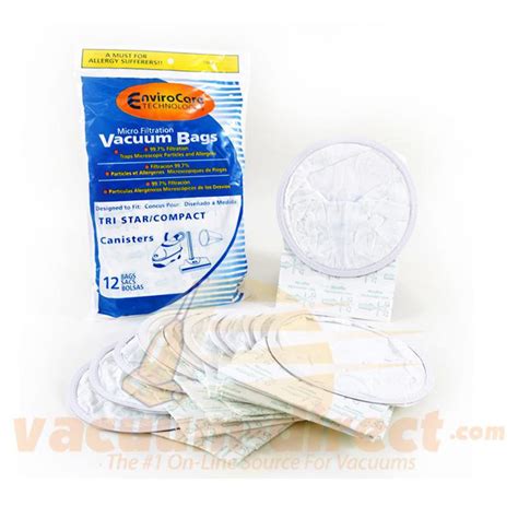 Compact & TriStar Micro Filtration Vacuum Bags by EnviroCare, 12 Pack – Vacuum Direct