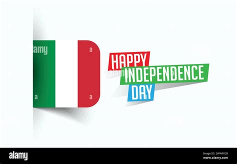 Happy Independence Day Of Italy Vector Illustration National Day