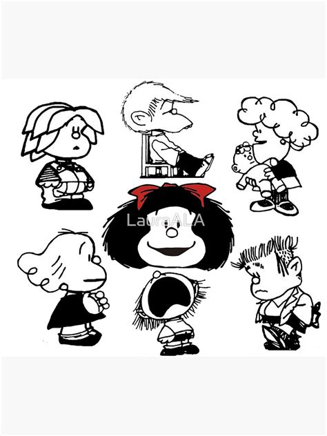 "mafalda characters" Poster for Sale by LauraALA | Redbubble