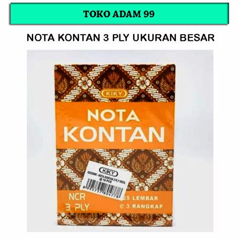 1 Pak Nota Kontan 3 Ply Ukuran Besar Lazada Indonesia