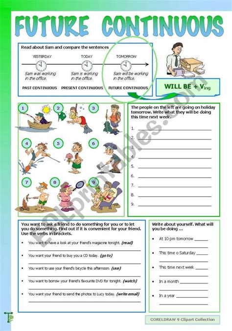 Free Printable Future Continuous Tense Worksheets Learning How To Read Hot Sex Picture