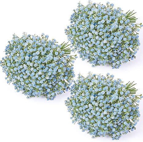 Amazon Alecono Babys Breath Artificial Flowers Blue