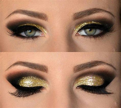 Ojos Dorados Gold And Brown Eye Makeup Bridal Eye Makeup Gold Eyes