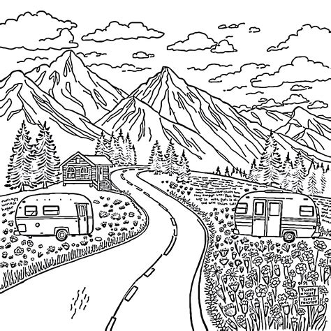 Best Road Trip Coloring Pages (Free Printable PDF)