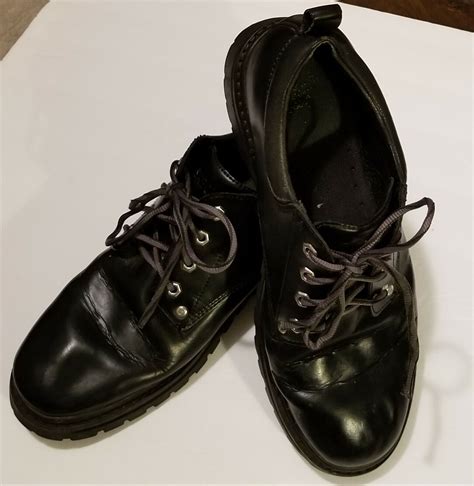 Skechers Oxford Shoes Size 11 Mens Black Leather Alley Cat Lace Up