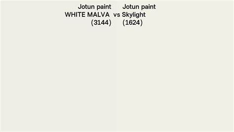 Jotun Paint WHITE MALVA Vs Skylight Side By Side Comparison