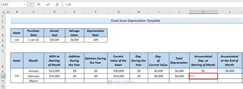 How to Create Monthly Depreciation Schedule in Excel