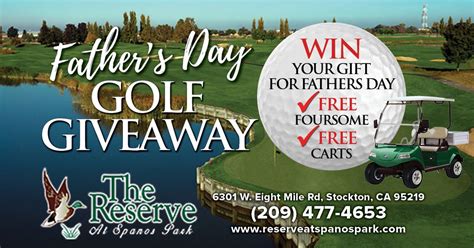 The Reserve At Spanos Park Golf Giveaway - Contests and Promotions ...