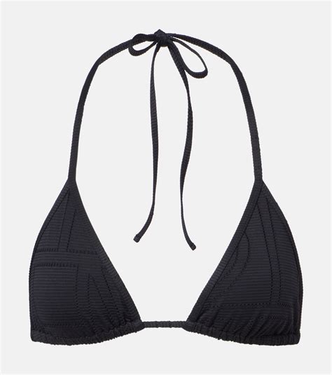 Bikini Oberteil Monogram In Schwarz Toteme Mytheresa
