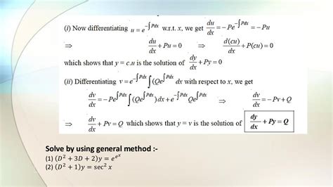 Higher Order Differential Equation