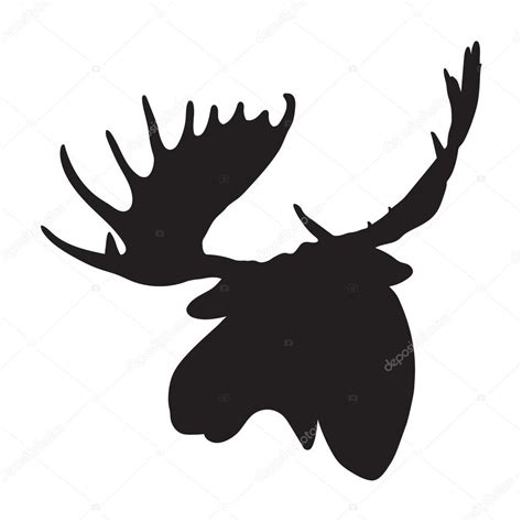 Vector moose head — Stock Vector © chrupka #82322378