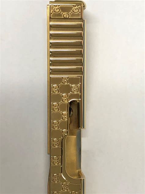 Custom Deep Laser Engraved 24k Gold Plated Glock 19 Slide Gen3g G19 Gucci Themed Ebay