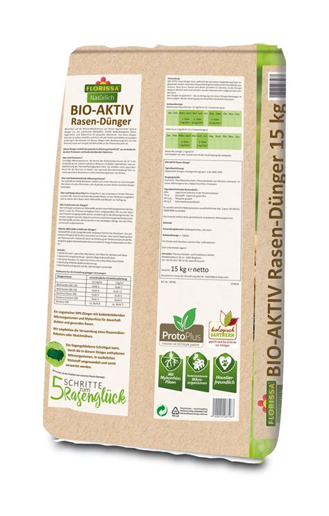 Proto Plus Bio Aktiv Rasen D Nger Kg Bio D Nger Von Florissa