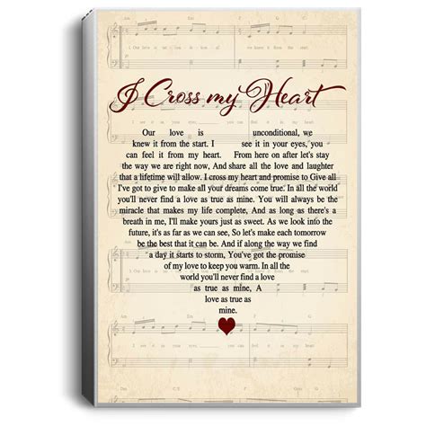 George Strait I Cross My Heart Lyrics Portrait No Framed - Art Posters