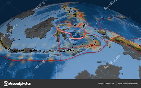 Placa Tect Nica Del Mar Molucas Extruida Globo Topograf A Batimetr A