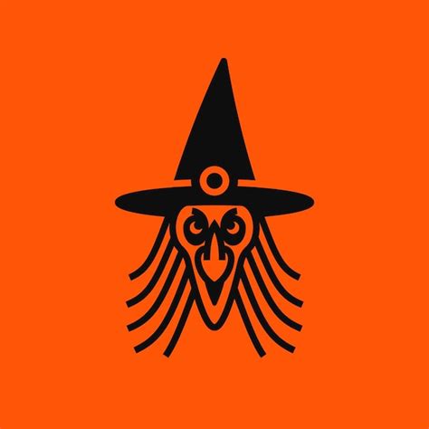 Premium Vector | Cartoon witch face. creepy halloween witch. vector ...