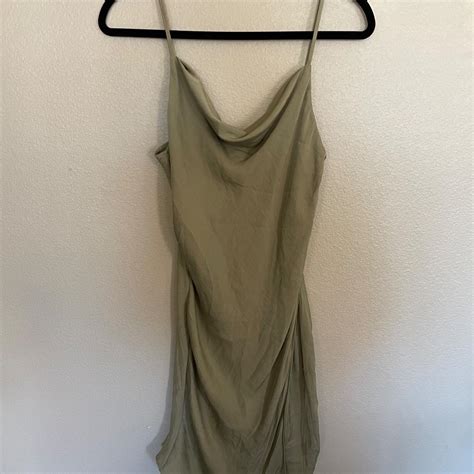 Green Naked Zebra Slip Dress Only Worn Once Depop