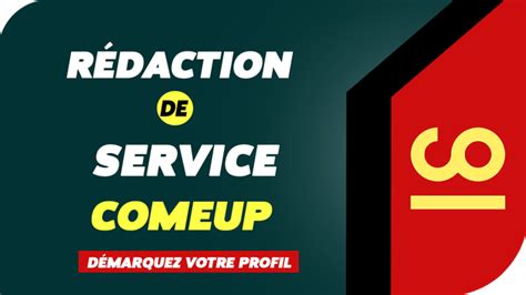 Je vais rédiger votre service ComeUp par Net Succes