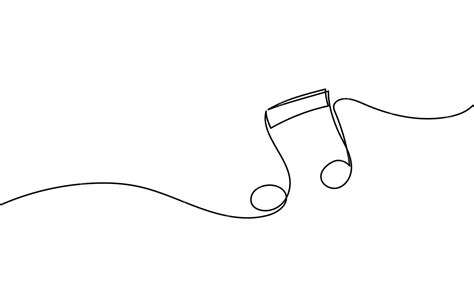 Premium Vector Continuous Music Line Art Note Vector Sketch