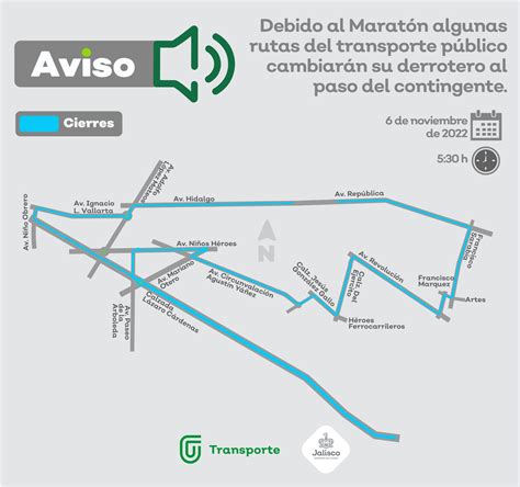 Por maratón preparan cierres viales en Guadalajara Tráfico ZMG