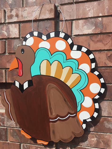 Thanksgiving Door Hanger Fall Door Hanger Turkey Door