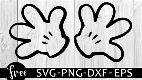 Mickey Hands Svg Free Disney Svg Mickey Svg Instant Download