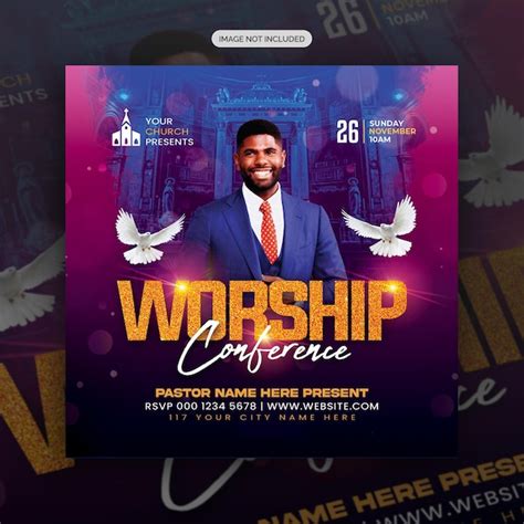 Premium Psd Psd Church Worship Flyer Instagram Social Media Post And Web Banner